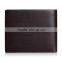 2015 Fashion top quality genuine cowhide leather men's wallet, accept RFID blocking customize
