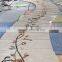 High class custom house waterjet marble stair medallion border