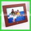 large size wood frame with 8 inch digital photo frame with muti function