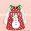 2015 wholesale high quality cotton long sleeve school girl Christmas dating clothing