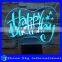 Creative Vision 3D Happy Birthday Party Decoration Stereoscopic LED 7 Colors Flashing LED Night Light