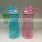 Portable plastic water bottle sports bottle with straw