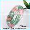 Wedding jewelry customized flower resin bracelet with dried fresh bangles