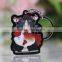 High quality picture print unusual black board transparent plastic acrylic key chains