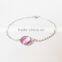 Hotselling Big Gemstone Bracelet Handmade Silver Bracelet for Girl
