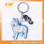 custom pvc animal head key ring