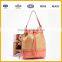 pu leather drawstring handbag hobo duffel shopping bag for fashion ladies