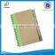 kraft paper cover notebook good for school with recycled pen