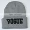 fashion cheap custom 100% acrylic beanies with embroidery logo wholesale in stock online sales