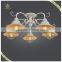 2016 Hot Sale E27 Lights Iron Body Material Ceiling Lamp With Glass Shade, Living Room Light Fixture