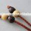 good design beautiful wooden beads tassel cord brown color braid trimmings for garment