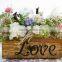 Beautiful wooden wedding centerpiece