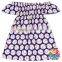 New summer baby girls clothes boutique baby frock designs off shoulder kids dresses