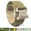 Brown Tactical Belt With Buckle Metal Military