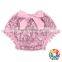 Charming Champine Sequins Baby Bloomers With Bows 0-2 Years Old Girls Cotton Bloomers Soft Touch Diaper Cover