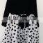 Lovely Baby Girl Black and White Printed Long Sleeve Dots Dress for Autumn