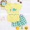 summer cotton baby clothing one set OEM service girls simple baby bedding set