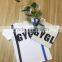 shirt fabric new style fashion boy's shirt black white grey cotton t-shirt