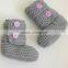 Wholesale Baby Shoes Crochet Kid Shoes Warm Winter Snow Pink Knitting Shoes
