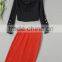 Wholesale women dress new arrival crop top high waisted skirt 2 piece set women sexy runway top and skirt set long sleeves