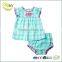 Summer round lace collar newborn soft cotton baby gift set clothes