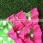 2016 New Baby Girls Dress Boutique Dress Green White Polka Dot Dress Ruffle Dress With Headband