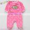 Warm winter 220g polar fleece style monkey printing baby animal romper