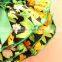 Wholesale floral ruffle shorts floral bloomers with green bowknot for baby girls