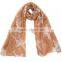 latest fashion voile scarf print scarf starfish scarf for women bufunda