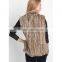 SJ015-01 Newest Fashion Fur Handknit Woman's Winter Vest
