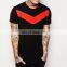 CHEFON Cut & sew chevron t shirt shopping online