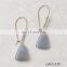 Antic Gold Simple Nature Stone And CCB Hoop Earrings