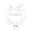 Fashion Summer Jewelry Beads Double Layers Necklaces Moon Pendant Necklace