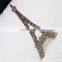 Rhinestone Pairs Pyramid Brooch