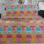 Grid soft high quality 100% cotton 40s 128*68 pigment printing bed sheet set blanket