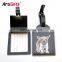 Promotion cheap custom faux leather pu luggage tags with print custom logo