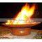 Outdoor rustic corten steel ball garden fire