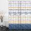 i@home china modern custom made designer bathroom waterproof stripe boho shower curtain hotel