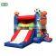 custom open air combo slide soccer football bouncer inflatable moon bounce  for party