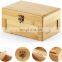 Rectangular luxury wooden bamboo gift packing box with hinged lids