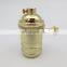 Electroplate Brass Vintage Industrial E27 Socket Single Lamp Holder with Switch