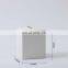 white matte facial cover square design white flower ceramic tissue box