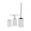 White ceramic bathroom accessories 3 pcs bathroom accessories set for home decor toilet and bathroom set with soap dispenser