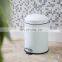 Decorative Mint Green paint with inner basket colorful bathroom trash bin kitchen pedal bin