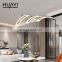 HUAYI China Manufacture Silver Color Indoor Bedroom Living Room Hanging Modern LED Pendant Light