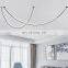 Modern Art Decorative Indoor Pendant Light for Living Room Iron and Acrylic LED Chandelier Lamp