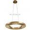 Modern luxury Living Room light hotel villa led lamp large round ceiling mounted lighting Gold pendant lights crystal chandelier
