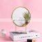 Home Decoration Stone Marble Base Stand Table Makeup Mirror Natural Cosmetic Mirror Desktop Mirror Customized Logo Acceptable