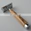 Foshan Zero Waste Reusable Wooden Handle Razor Set Double Edge Blade Shaving Razor Kit