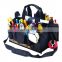 Professional durable canvas leather tool bag with belt low moq custom pockets belt tools bag work for